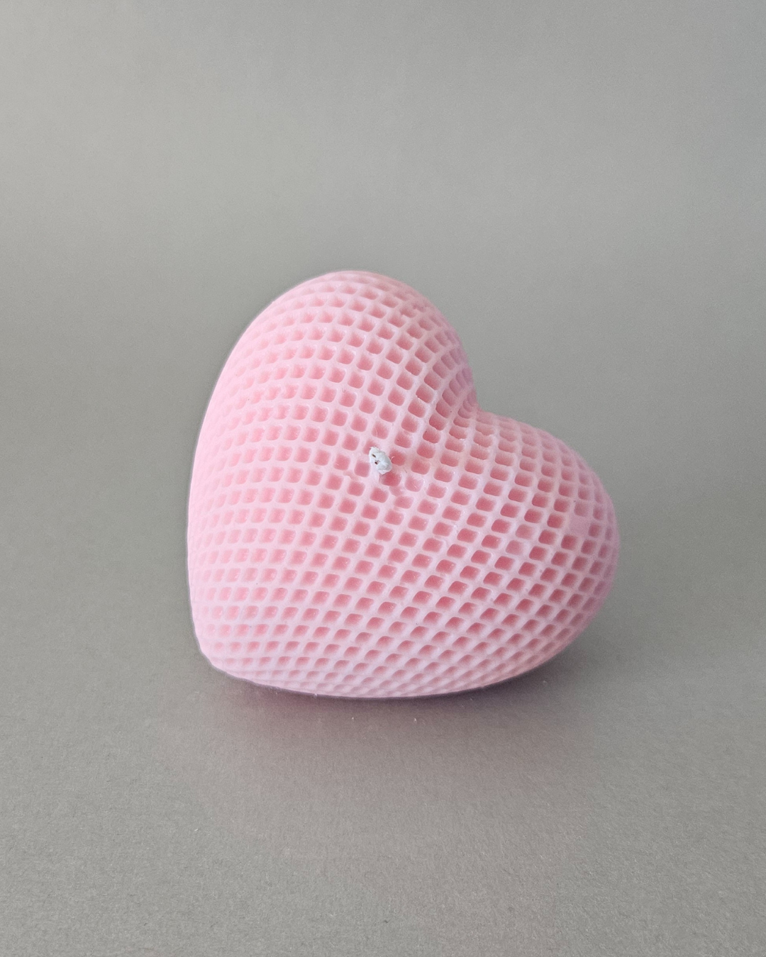 Handgemachte grosse rosa Herz-Kerze aus 100 % Rapswachs, nachhaltige Dekoration, vegane Kerze, romantisches Geschenk