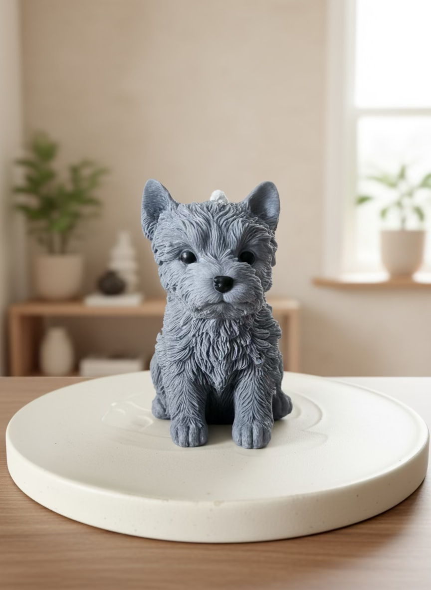 Westie-Kerze
