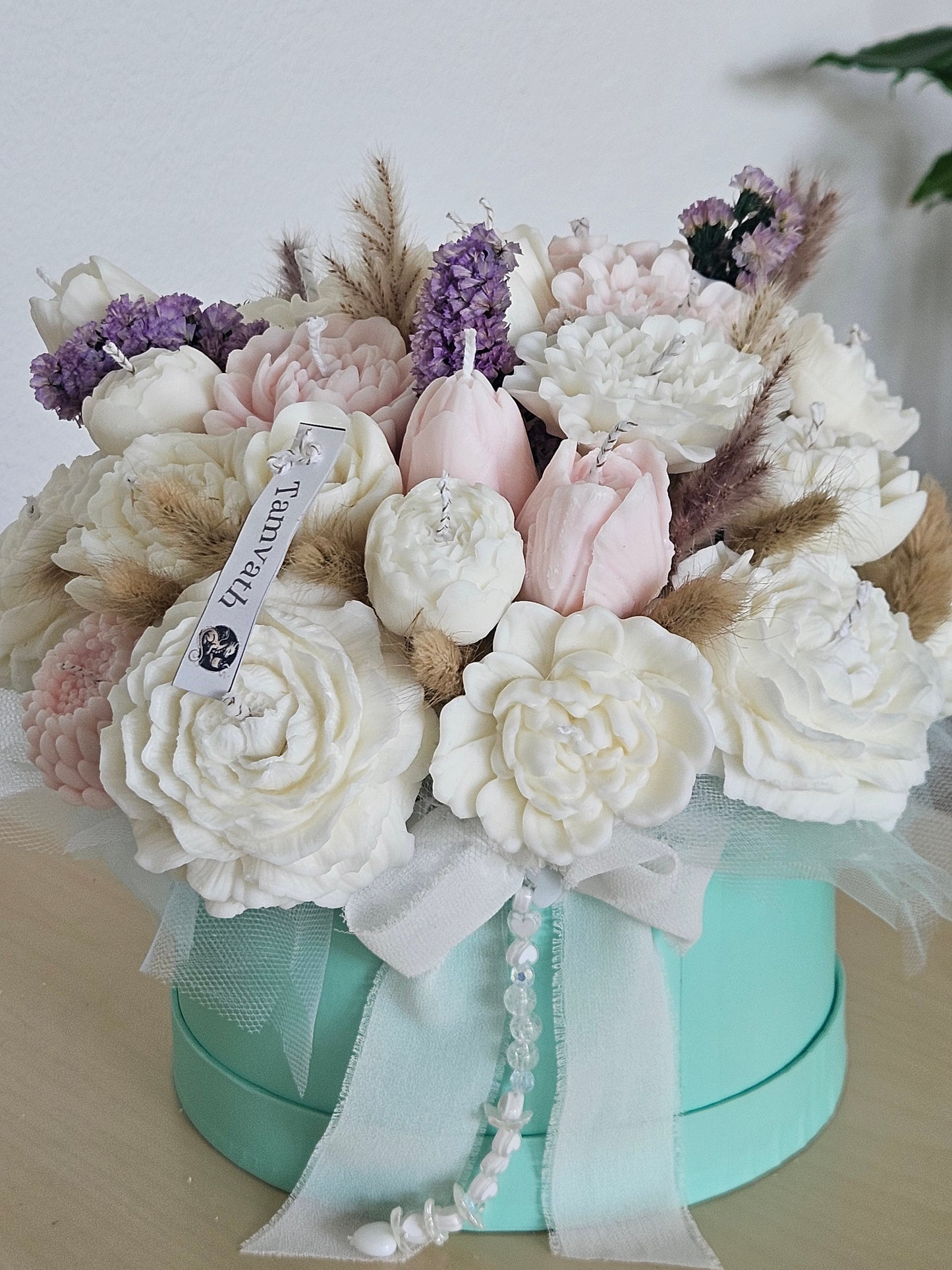 Grosser Rapswachs-Strauss – 34 Blumen | Premium Edition