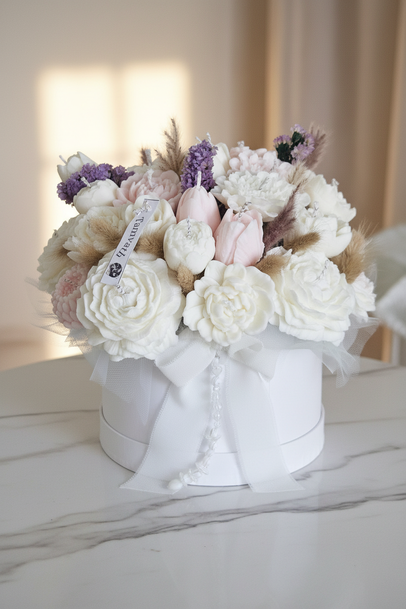 Grosser Rapswachs-Strauss – 34 Blumen | Premium Edition