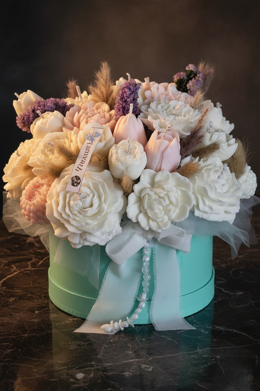 Grosser Rapswachs-Strauss – 34 Blumen | Premium Edition