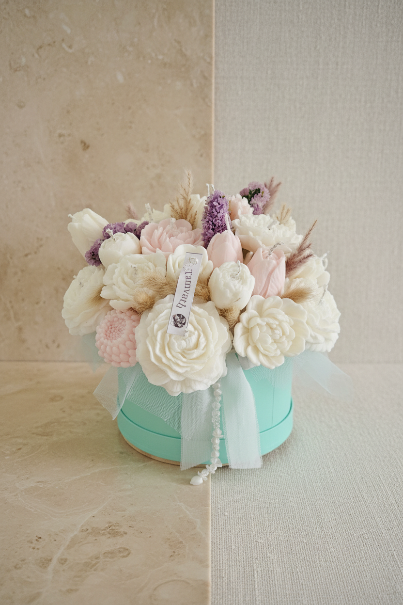 Grosser Rapswachs-Strauss – 34 Blumen | Premium Edition