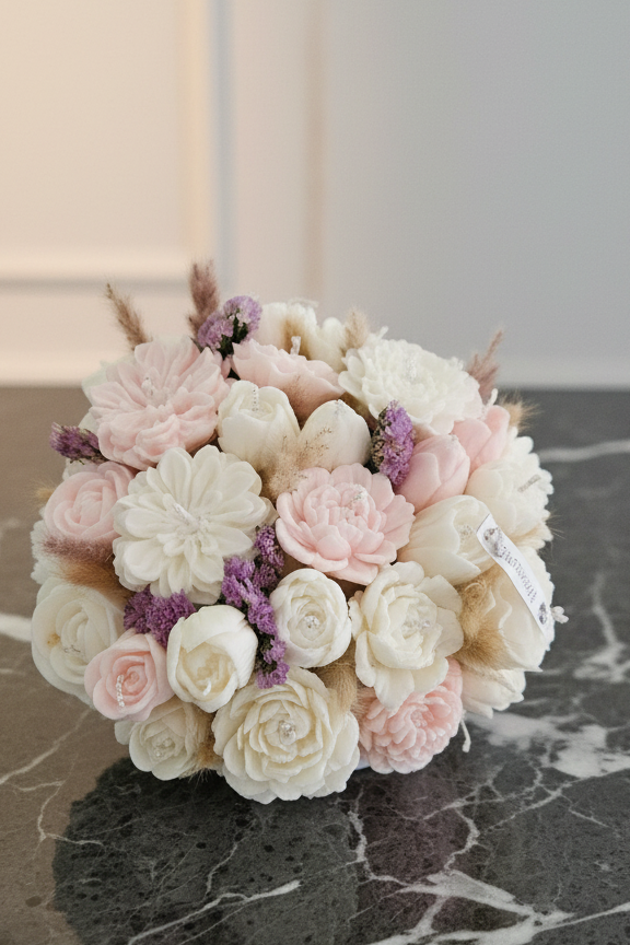 Grosser Rapswachs-Strauss – 34 Blumen | Premium Edition